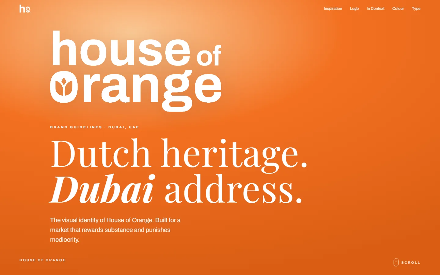 House of Orange brand book cover