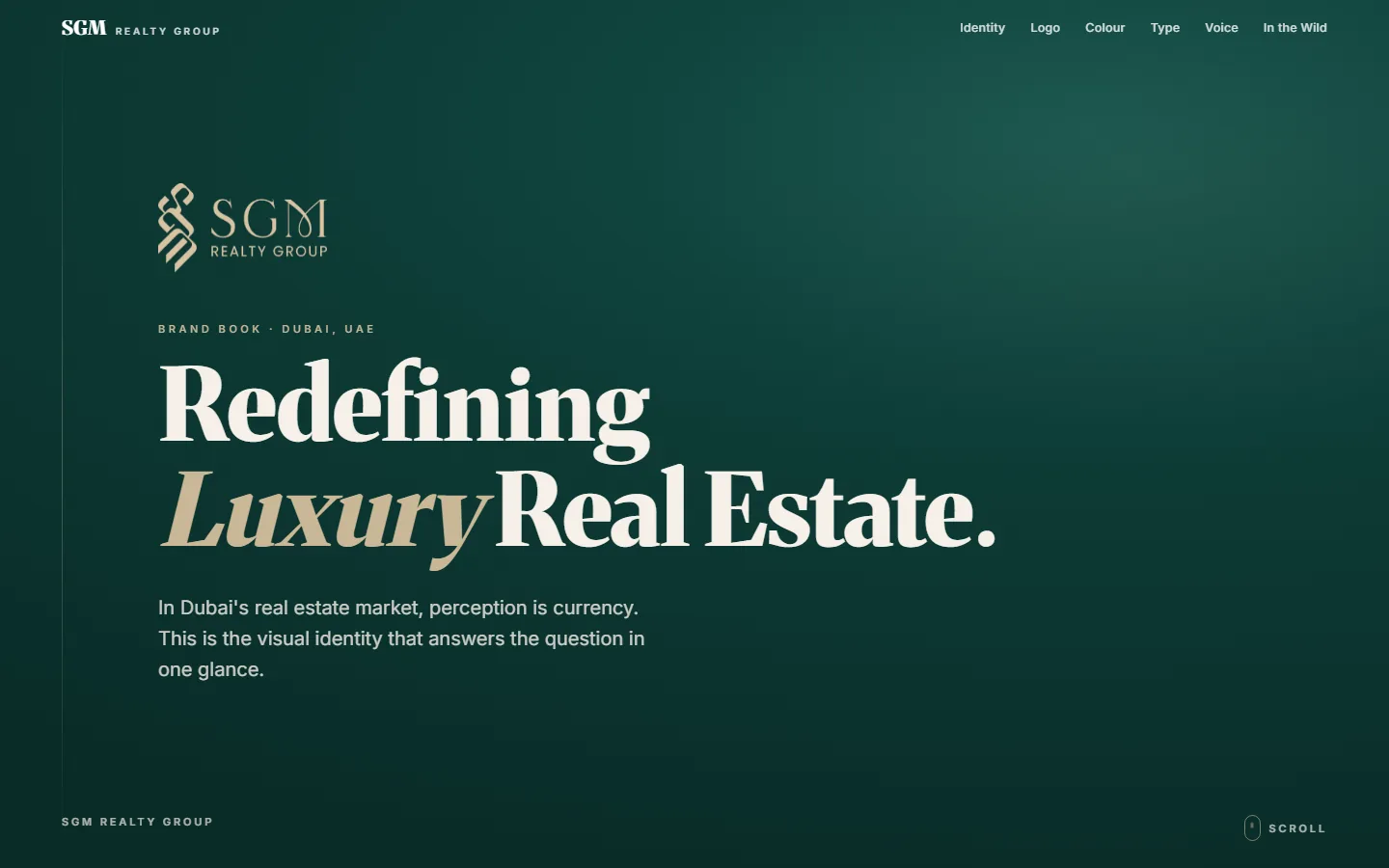 SGM Realty Group brand book cover