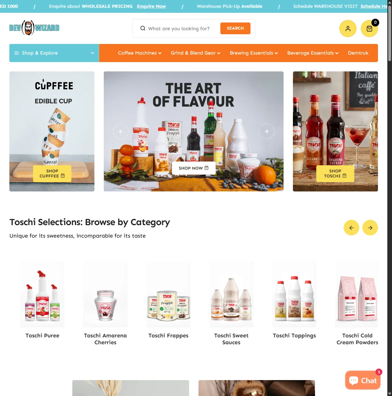 BevWizard homepage, built by The Digital Blueprint