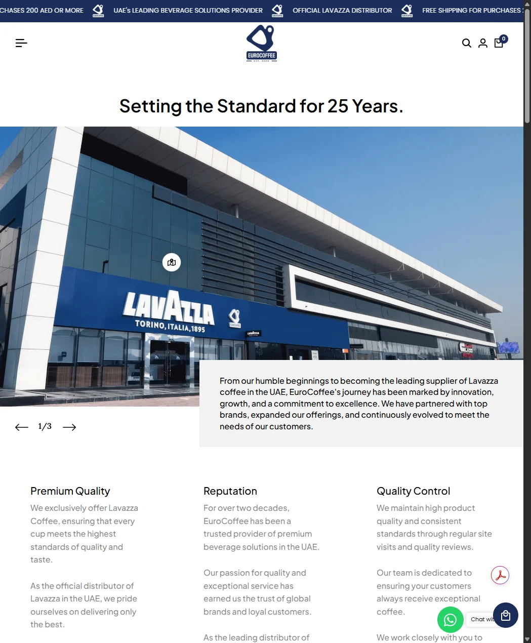EuroCoffee brand story, 25 years